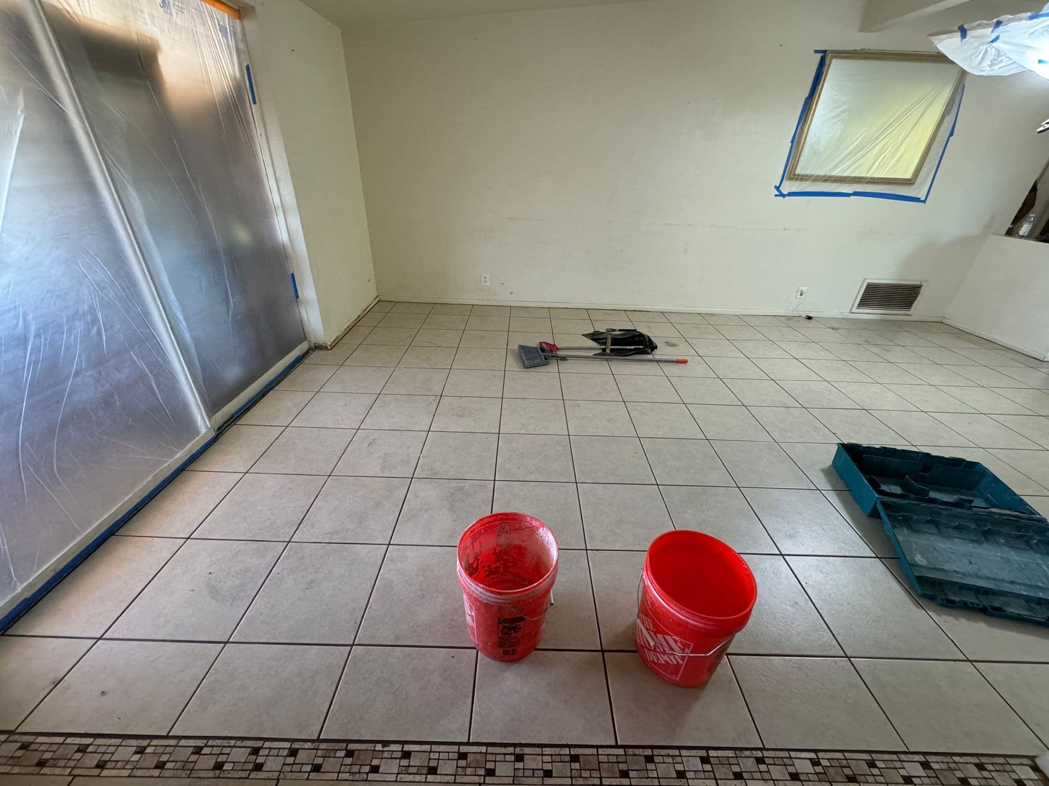 Project Full Home Tile Demo and Marble-Look Floor Installation image