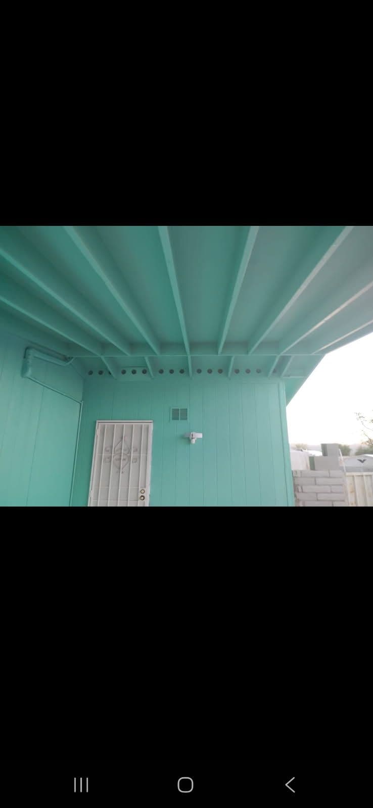 Stunning Patio Makeover in Bright Turquoise