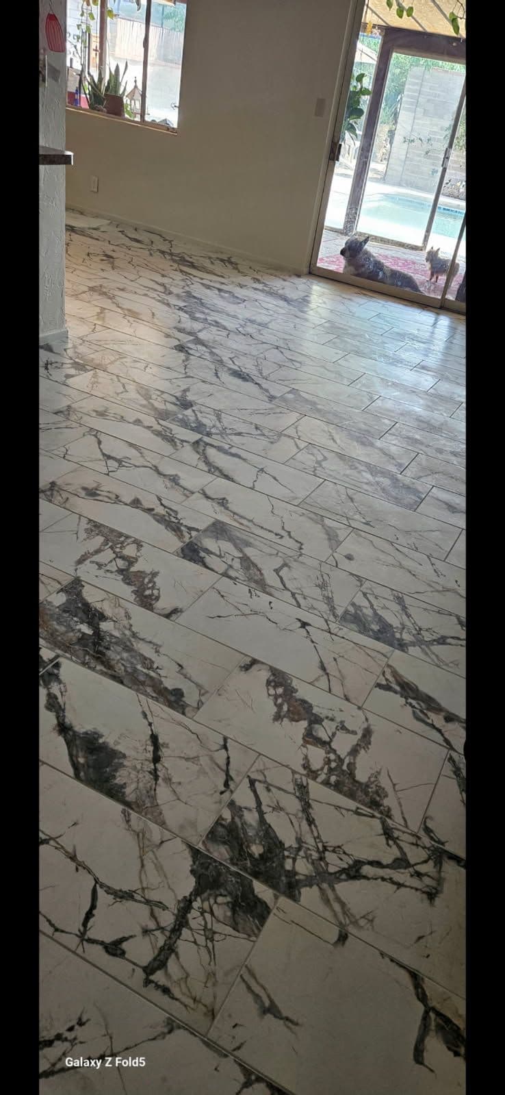 Stunning Marble Tile Makeover for Veteran Home