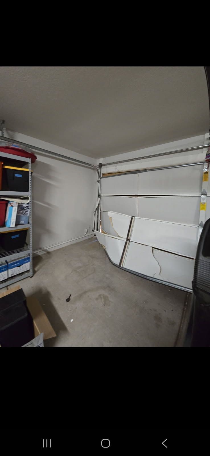Gallery photos for Garage Restoration After Vehicle Impact in Arizona: Image #2