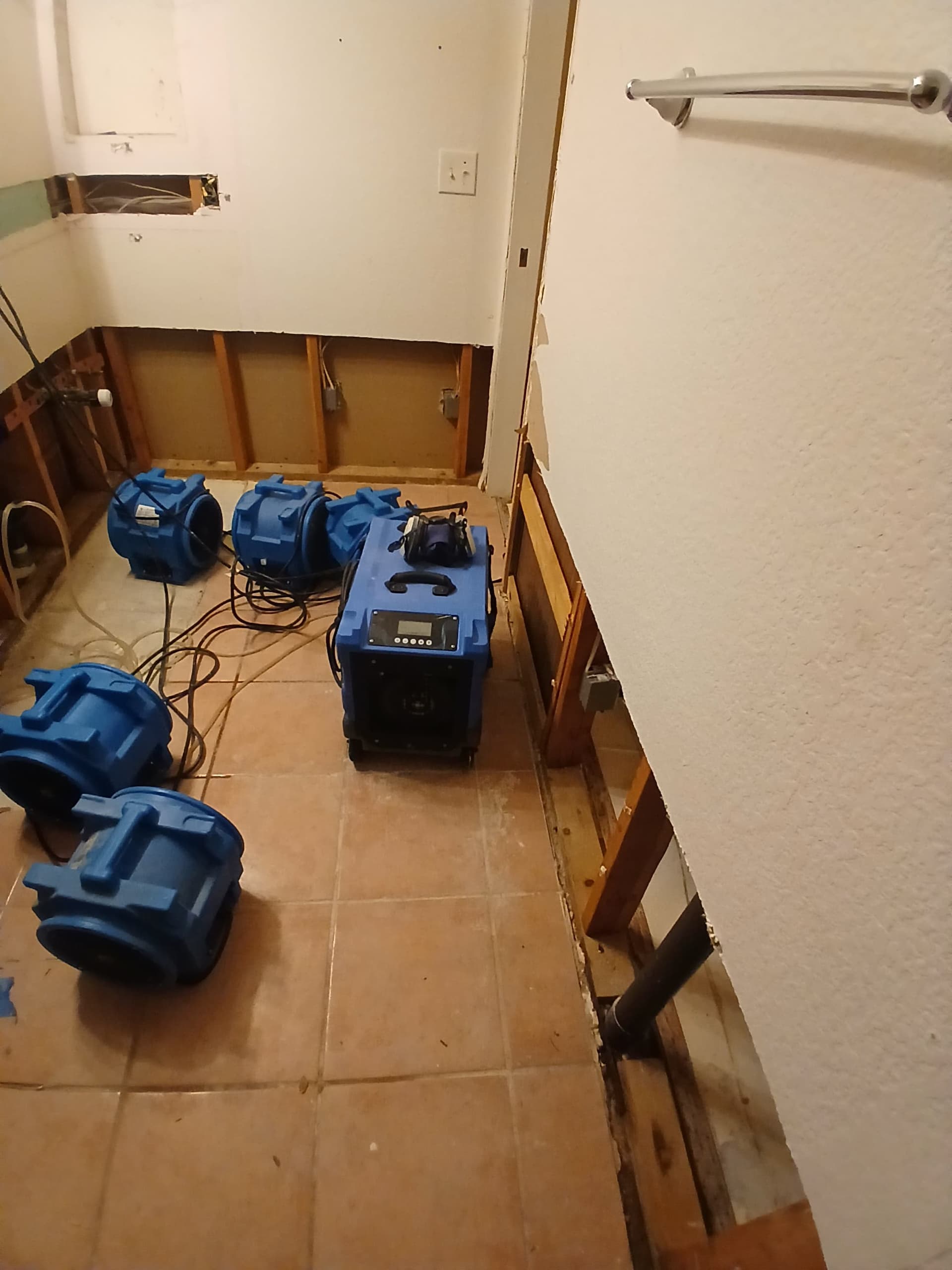 Gallery photos for Bathroom Flood Rescue - Water Damage Restoration and Full Shower Rebuild: Image #1